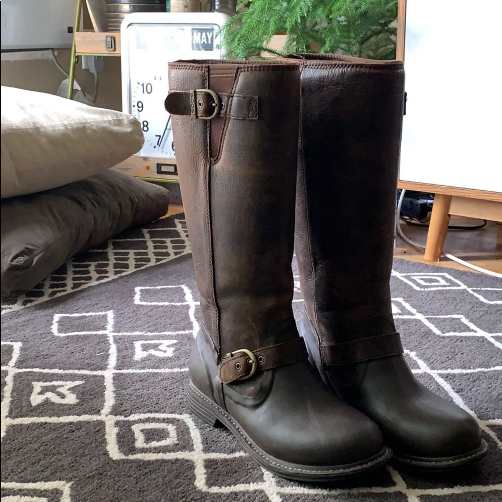 Brown -Below the knee boot